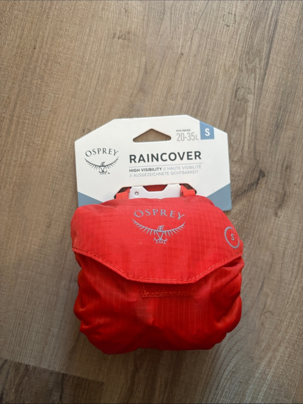 OSPREY Red Packable Raincover - Small